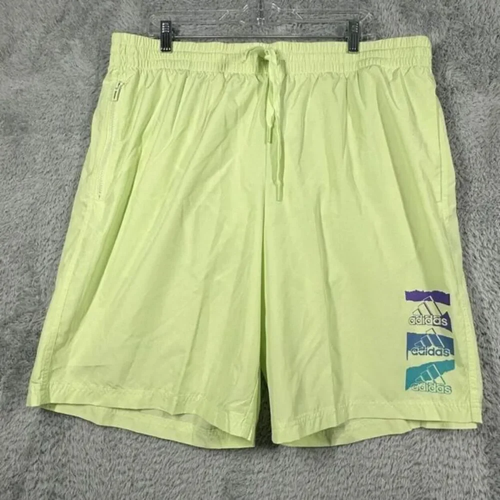 Adidas Shorts Mens Size 2XL Almost Lime‎ Multi Sport Athletic Short